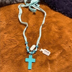 Free People Turquoise Cross Necklace
